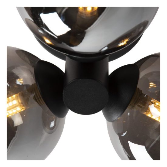 Plafoniera a sfere moderna nero fume ip44