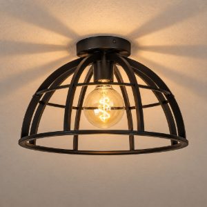 Plafoniera a cupola moderna nero