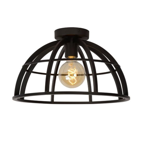 Plafoniera a cupola moderna nero
