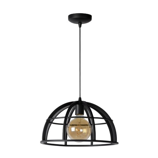 Lampadario a sospensione a cupola per cucina moderno nero
