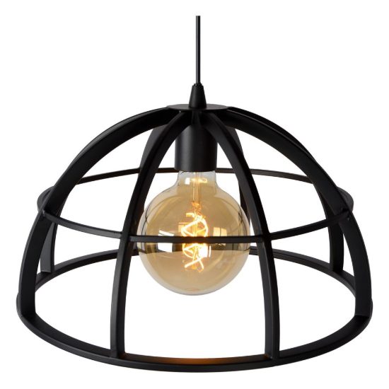 Lampadario a sospensione a cupola per cucina moderno nero