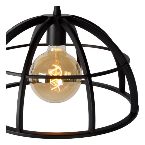 Lampadario a sospensione 2 luci a cupola per cucina moderno nero