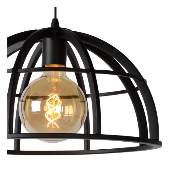 Lampadario a sospensione con 3 pendenti lineare per cucina moderno nero