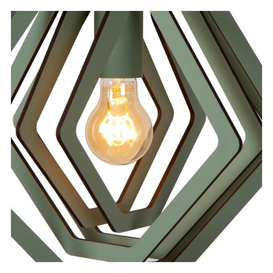 Lampadario a sospensione esagonale per cameretta moderno verde