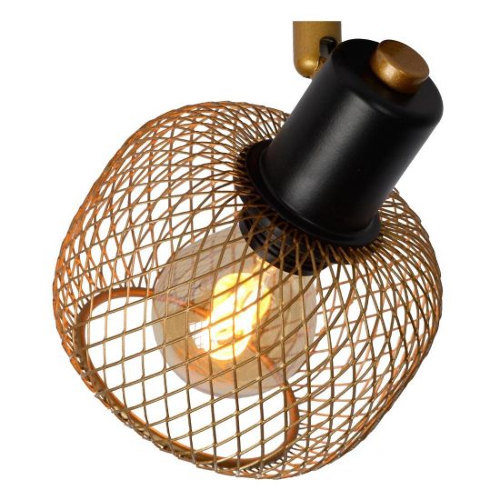 Faretto da soffitto a gabbia per sala da pranzo orientabile moderno oro nero