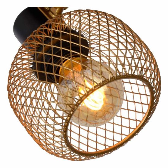 Faretto da soffitto a gabbia per sala da pranzo orientabile moderno oro nero