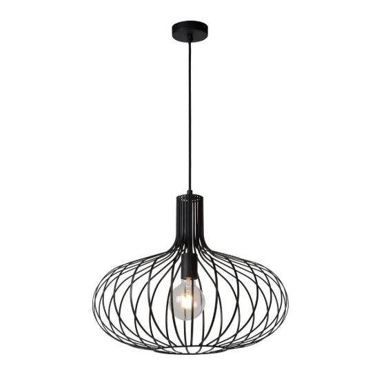 Lampadario a sospensione a goccia per soggiorno moderno nero