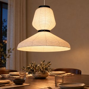 Lampadario a sospensione per sala da pranzo moderno bianco