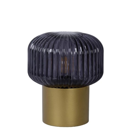 Abat-jour a cupola per comodino contemporaneo oro fume