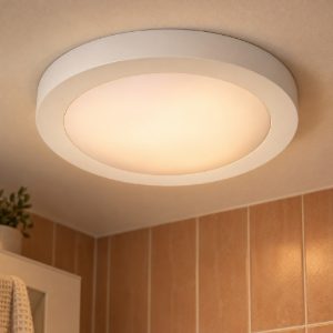 Plafoniera rotonda per bagno moderna bianco ip44