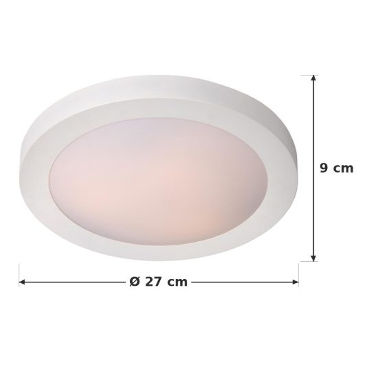 Plafoniera rotonda per bagno moderna bianco ip44