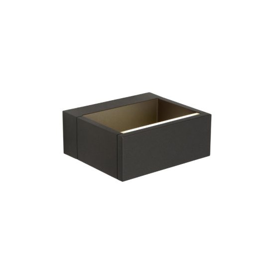 Applique da esterno rettangolare moderna antracite led 10w 3000k ip54