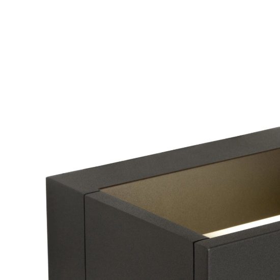Applique da esterno rettangolare moderna antracite led 10w 3000k ip54