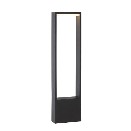Paletto da giardino rettangolare moderno antracite led 10w 3000k ip54