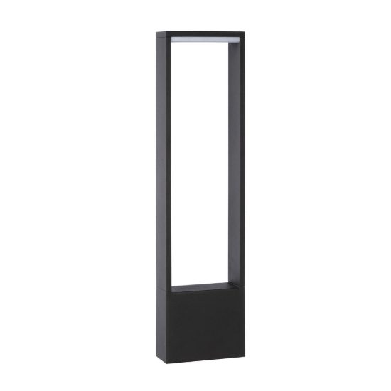 Paletto da giardino rettangolare moderno antracite led 10w 3000k ip54