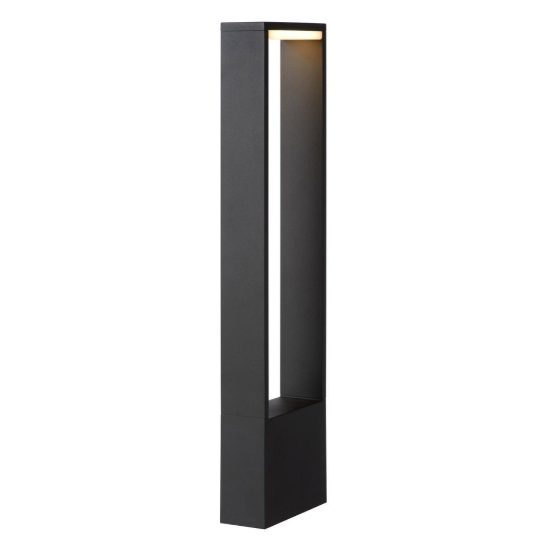 Paletto da giardino rettangolare moderno antracite led 10w 3000k ip54