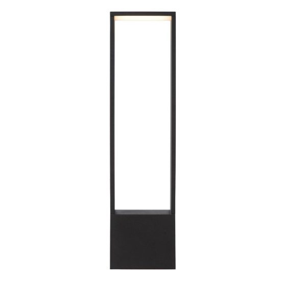 Paletto da giardino rettangolare moderno antracite led 10w 3000k ip54