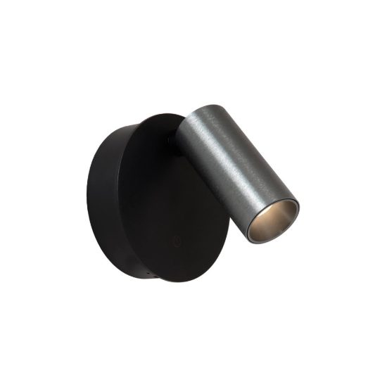Faretto da comodino grigio ferro nero led 2w cct 2700k 3300k 4000k ricaricabile