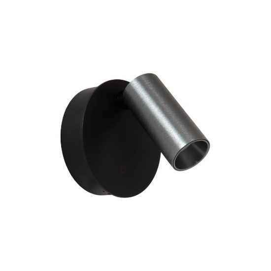 Faretto da comodino grigio ferro nero led 2w cct 2700k 3300k 4000k ricaricabile