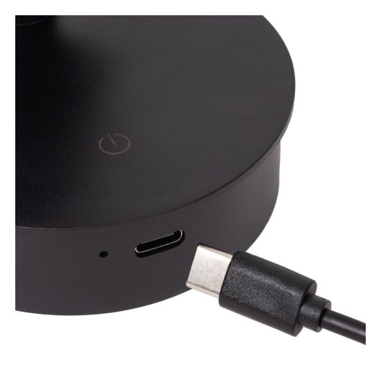 Faretto da comodino grigio ferro nero led 2w cct 2700k 3300k 4000k ricaricabile