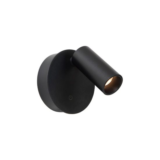 Faretto da comodino nero led 2w cct 2700k 3300k 4000k ricaricabile