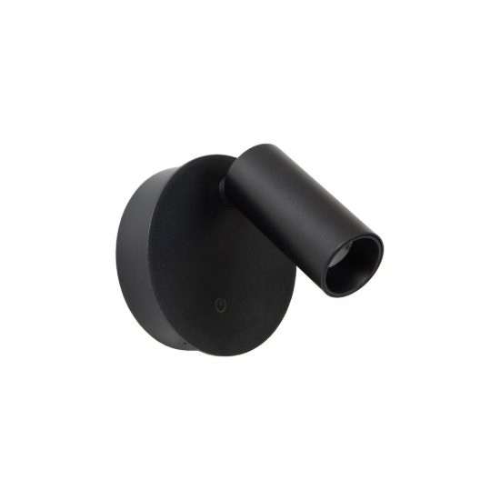 Faretto da comodino nero led 2w cct 2700k 3300k 4000k ricaricabile