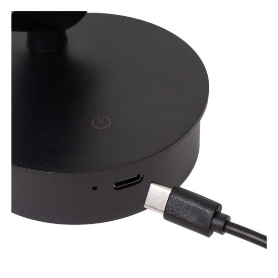 Faretto da comodino nero led 2w cct 2700k 3300k 4000k ricaricabile