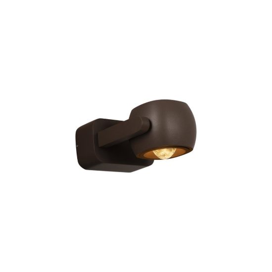 Applique da esterno moderna caffe led 8w 2700k ip54 orientabile