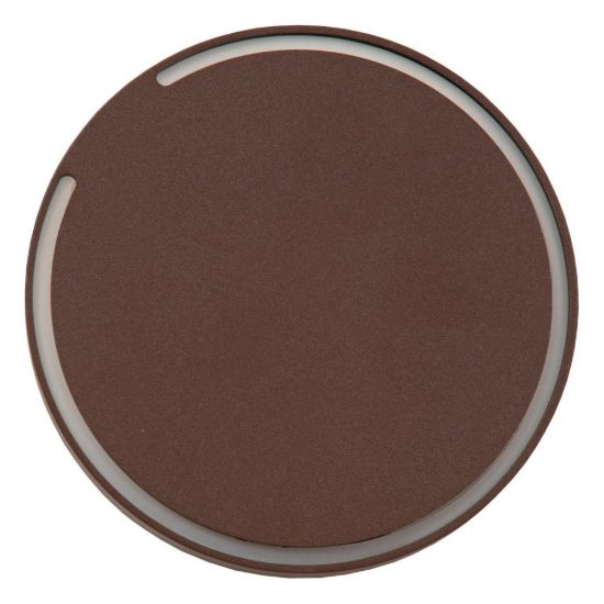 Applique da esterno rotonda moderna marrone ruggine led 6w 2700k ip54