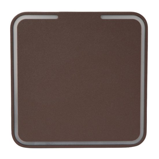 Applique da esterno quadrata moderna marrone ruggine led 7w 2700k ip54
