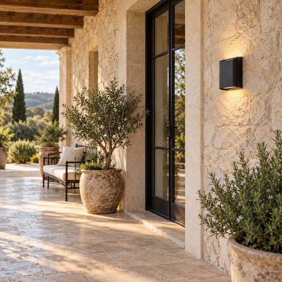 Applique da esterno curva contemporanea nero led 10w 2700k ip65