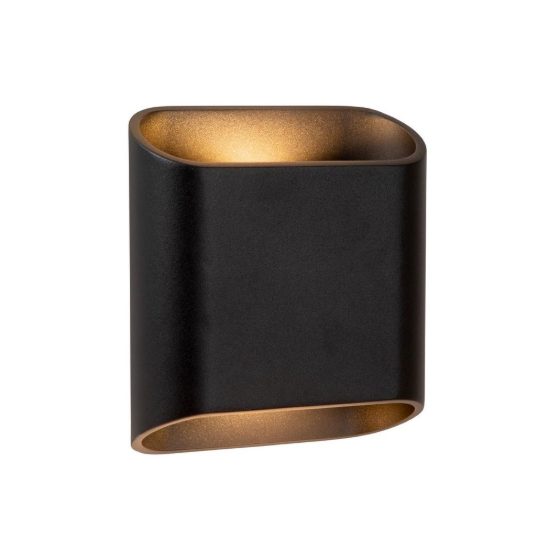 Applique da esterno curva contemporanea nero led 10w 2700k ip65