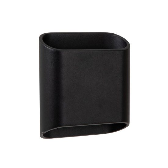 Applique da esterno curva contemporanea nero led 10w 2700k ip65