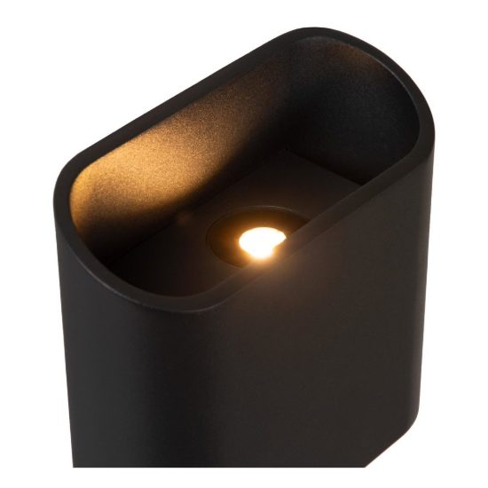 Applique da esterno curva contemporanea nero led 10w 2700k ip65