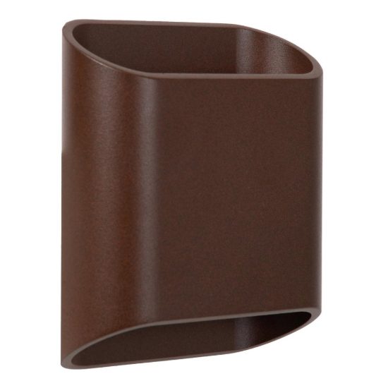 Applique da esterno curva contemporanea marrone ruggine led 10w 2700k ip65