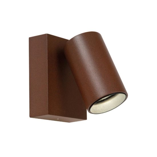 Applique da esterno a cilindro marrone ruggine led 10w cct 2200k 2700k 3000k ip54
