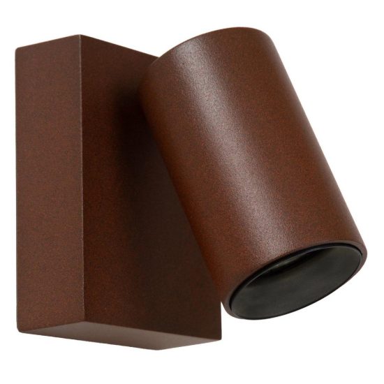 Applique da esterno a cilindro marrone ruggine led 10w cct 2200k 2700k 3000k ip54