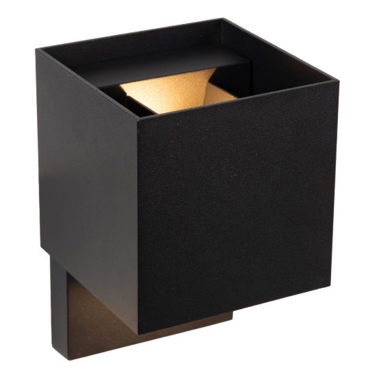Applique da esterno quadrata nero led 7w cct 2700k 3300k 4000k ip65 con sensore