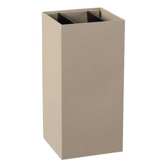 Applique da esterno rettangolare moderna tortora led 10w cct 2200k 2700k 3000k ip54