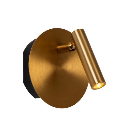 Applique per comodino camera da letto rotonda moderna oro led 2w 3000k ricaricabile