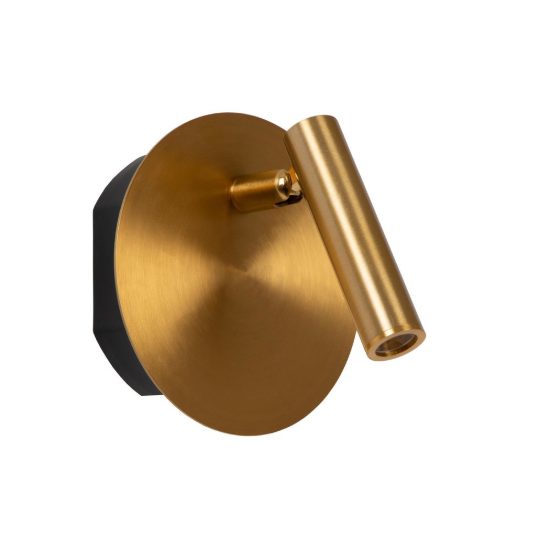 Applique per comodino camera da letto rotonda moderna oro led 2w 3000k ricaricabile
