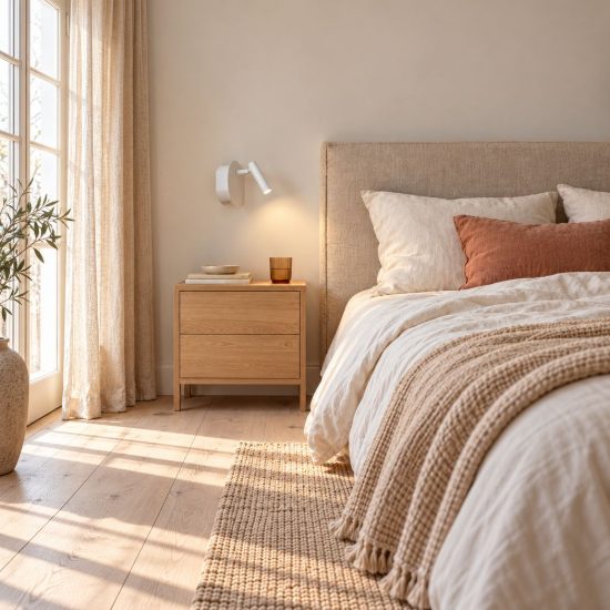 Applique per comodino camera da letto rotonda moderna bianco led 2w 3000k ricaricabile