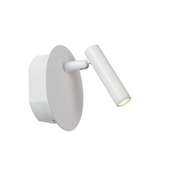 Applique per comodino camera da letto rotonda moderna bianco led 2w 3000k ricaricabile