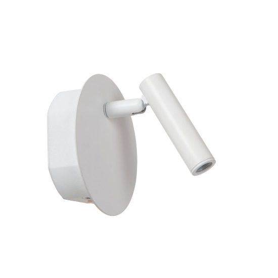 Applique per comodino camera da letto rotonda moderna bianco led 2w 3000k ricaricabile