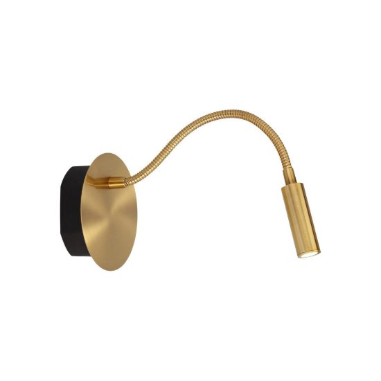 Applique per comodino camera da letto a braccio flessibile moderna oro led 2w 3000k ricaricabile