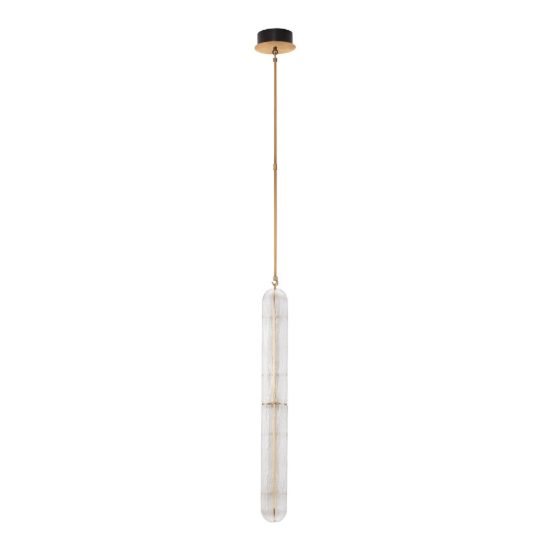 Lampada a sospensione led 20w 3000k dimmerabile per cucina contemporanea ottone anticato