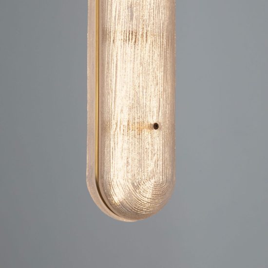 Lampada a sospensione led 20w 3000k dimmerabile per cucina contemporanea ottone anticato