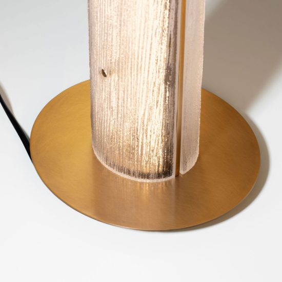 Lampada da tavolo led 9w 3000k per soggiorno contemporanea ottone anticato