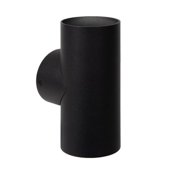 Applique 2 luci grande a cilindro per soggiorno moderna nero