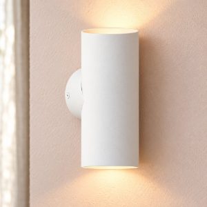 Applique 2 luci grande a cilindro per salotto moderna bianco